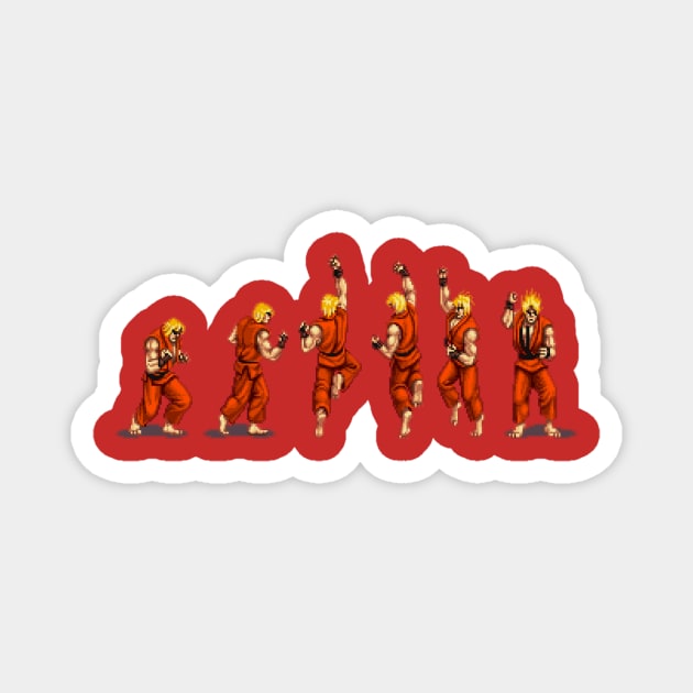 Street Fighter 2 Ken Magnet by STUFFnTHINGS