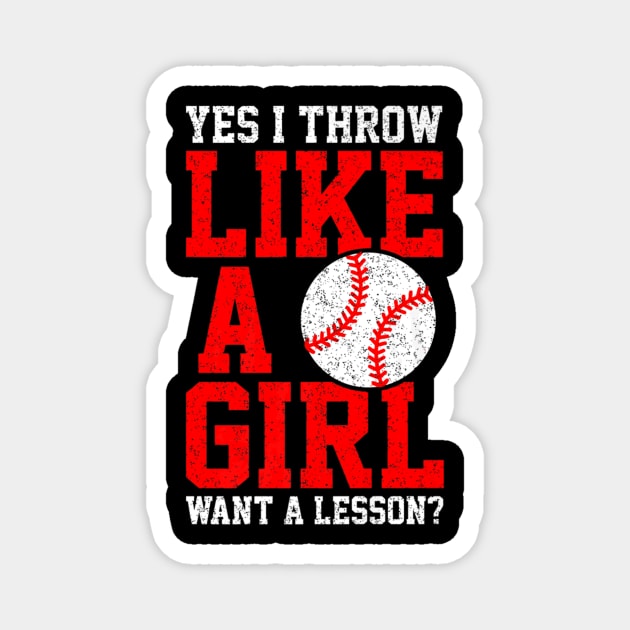 Play Girl Softball Player Magnet by Magic Ball