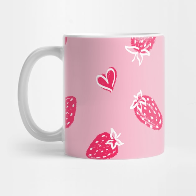 Strawberries Printed Coffee Tumbler