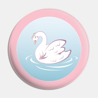 Swan flowers Pin