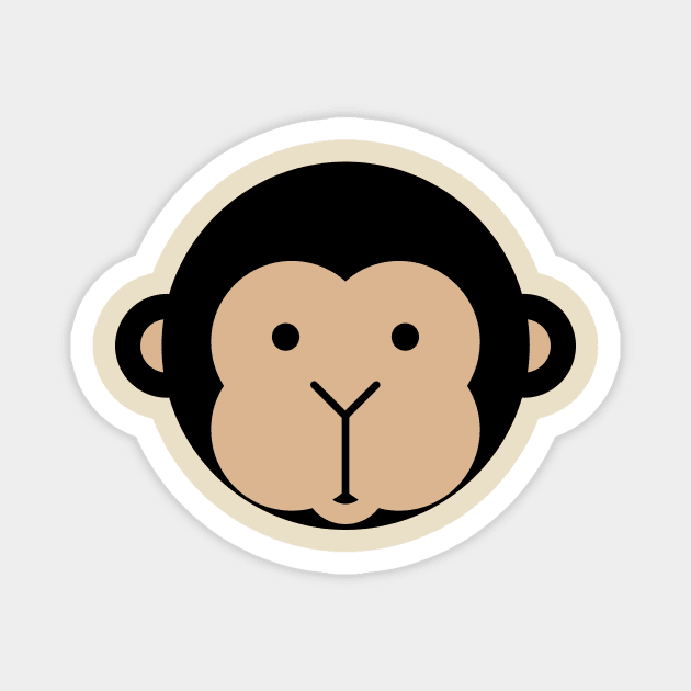 Cute Chimp Design Magnet by greygoodz