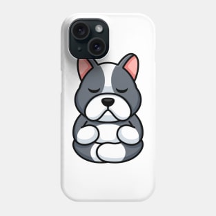 Cute baby dog meditation cartoon Phone Case