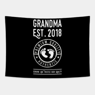 Grandma Est 2018 Expecting New Baby Gift Established Mom grandmom Tapestry