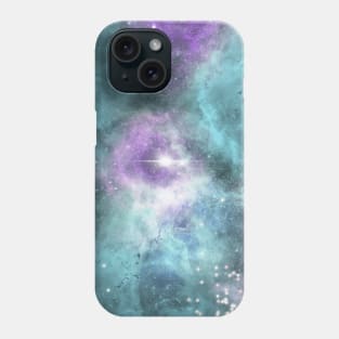 Purple Turquoise Star Nebula Space Galaxy Universe Phone Case