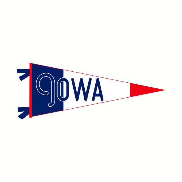 Iowa Flag Pennant by zsonn