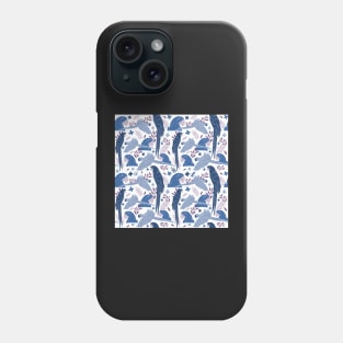 Ara Parrot Tropical Leaves Pattern Blue and Pink Phone Case