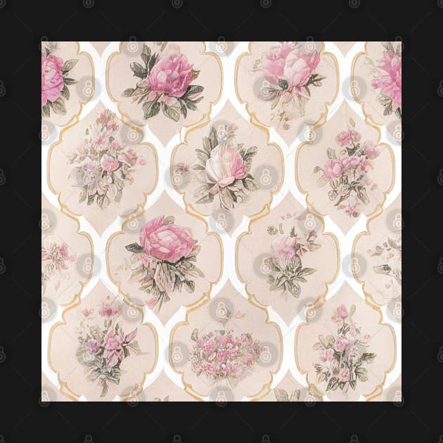 Pink Floral Pattern by VintageFlorals