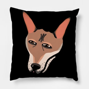 Funny print with a tired dog Pillow