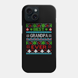 Funny Xmas Holiday Best Grandpa Ever Ugly Christmas Sweater Granpa Lover Xmas Gift Phone Case