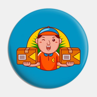 Courier Man Pin