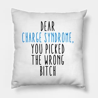 Dear Charge Syndrome You Picked The Wrong Bitch Pillow