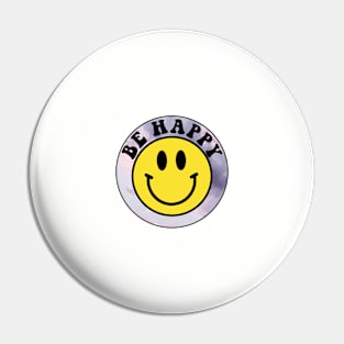 Be Happy Smiley Face Sky Pin