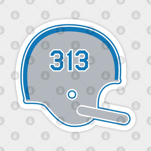 Detroit Lions 313 Helmet Magnet by Rad Love