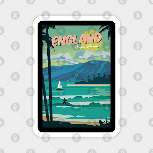 England surfer's paradise Magnet by NeedsFulfilled