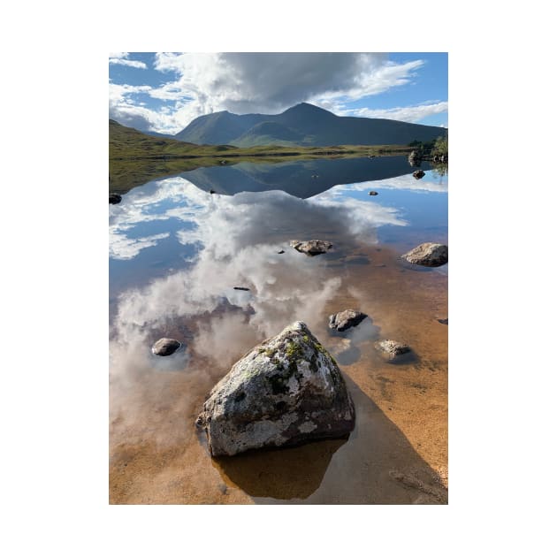 Lochan na h-Achlaise ( Gaelic for Loch of the Armpit ) is in front of the Black Mount in the Highlands of Scotland by goldyart