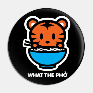 Tiger Lion What The Pho Ramen Noodles Food Animal Lover Cute Bambu Brand Pin