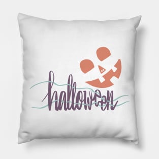 Halloween in Green and Purple Pillow