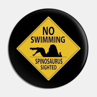 No Swimming (Spinosaurus Warning) Pin