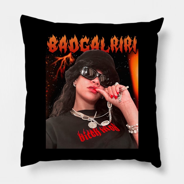 Badgalriri - Rihanna - Fire/Flame Pillow by GFXbyMillust