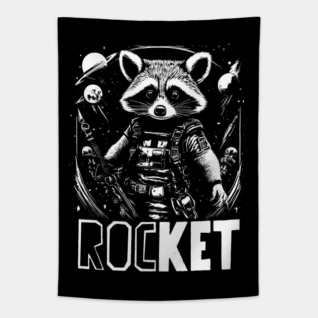 Rockett Racoon Tapestry by nezirfon