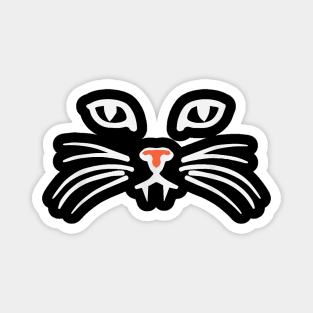 Cat Face Fangs Halloween   For Cat Kitten Kitty Lovers Magnet