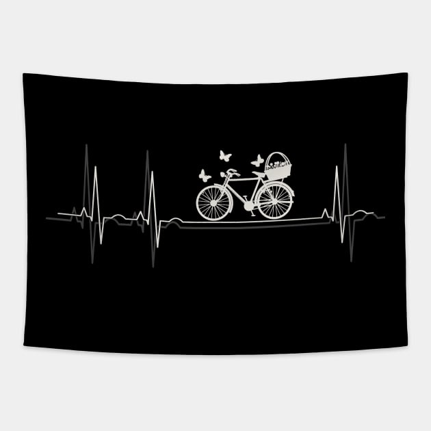 Heartbeat Cycling - I love bike Tapestry by Jose Luiz Filho