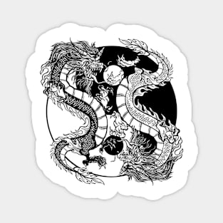 Dragon creature yin yang Magnet