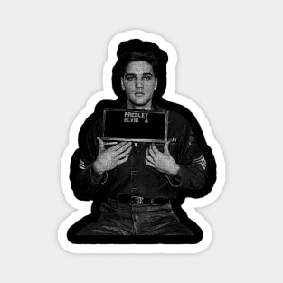 Vintage black art of Presley Magnet