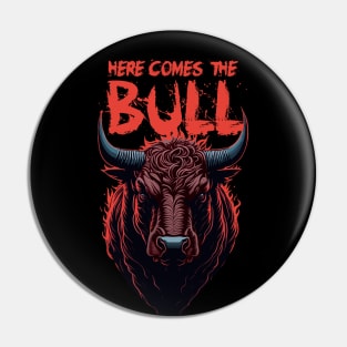 Red Evil Bulls Pin