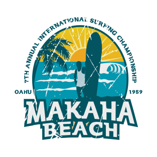 HI-50 Vintage Makaha Beach Surfing Championship T-Shirt