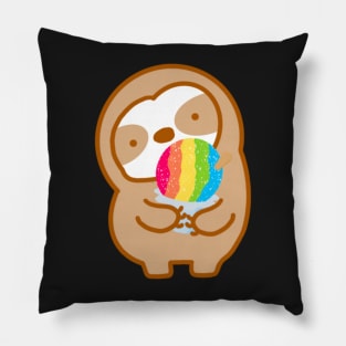 Cute Hawaiian Shave Ice Sloth Pillow