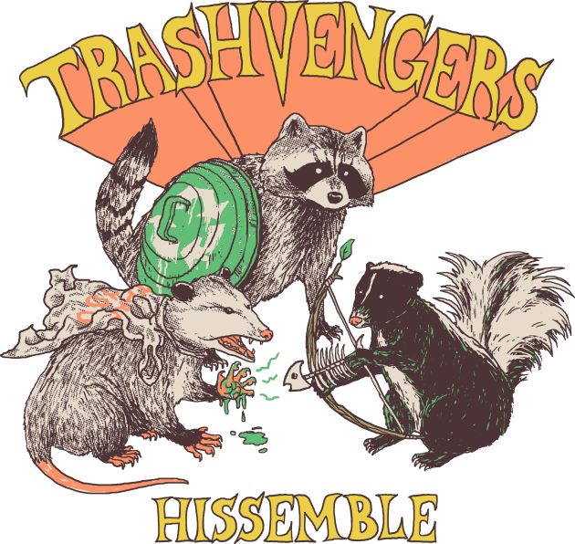 Trashvengers Kids T-Shirt by Hillary White Rabbit