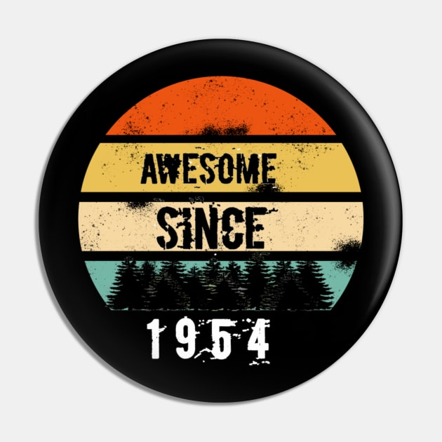 Awesome Since 1954 66th 65th birthday gift shirt Pin by FouadBelbachir46