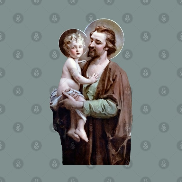 Saint Joseph and Baby Jesus by Brasilia Catholic