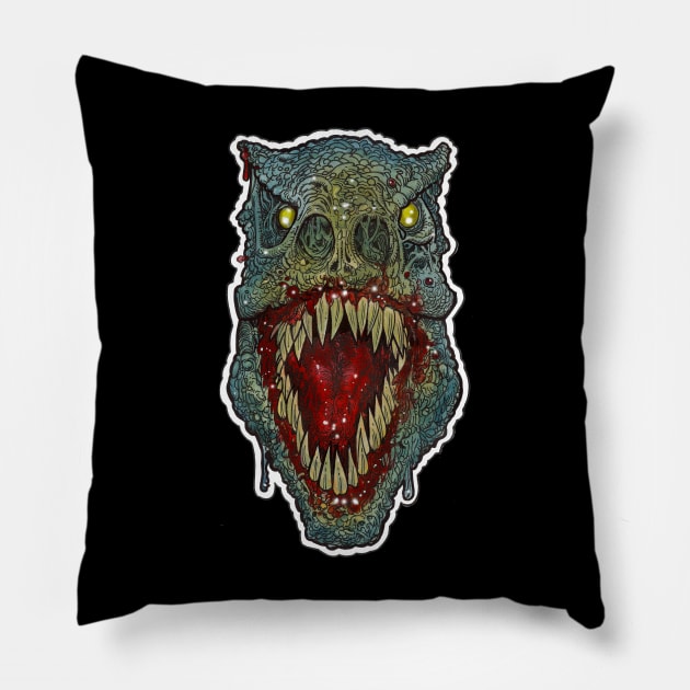 Zombie T-Rex Full Frontal Pillow by rsacchetto