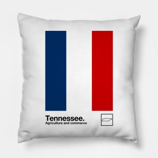 Tennessee Flag // Original Aesthetic Colors Artwork Design Pillow