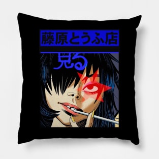 Vaporwave Japanese Cool Girl Urban Style Pillow