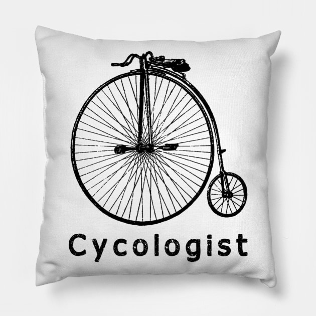 Cycologist Funny Bicycle shirt Pillow by TATOH