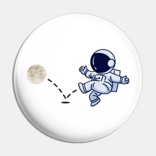 Astronaut plays Moon Soccer Pin