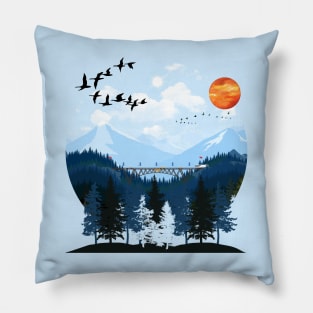 Mountains Landscape Nature Pillow