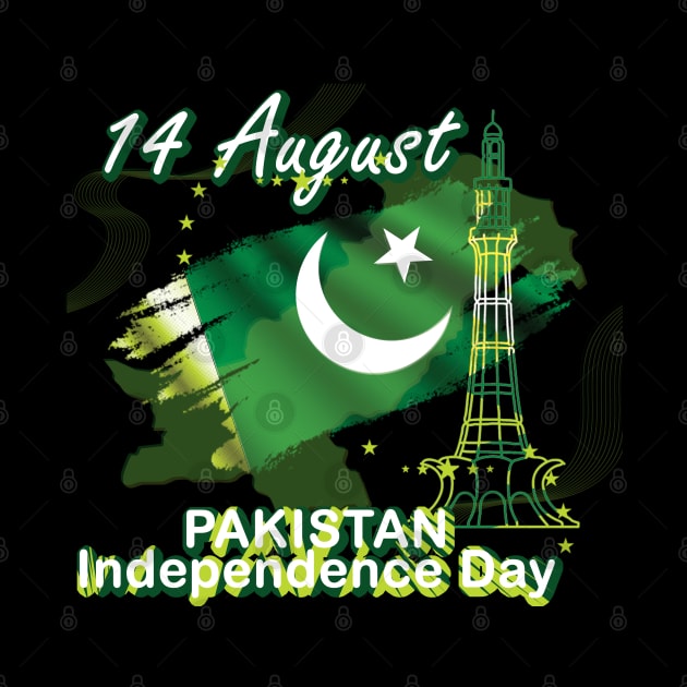 14 August - Pakistan Independence Day Active T-Shirt by 1Nine7Nine