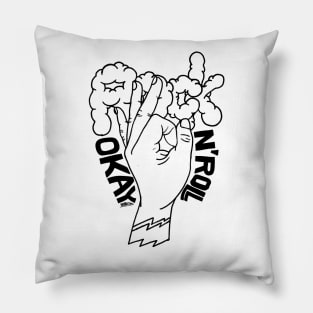 Ok Hand Sign rock Pillow