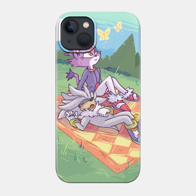 Blaze and Silver's Picnic - Sonic The Hegdehog - Phone Case