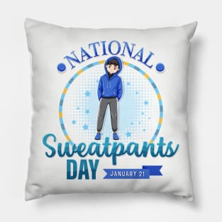 Sweatpants Day Boy Pillow