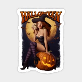 Pin-up Witch Magnet