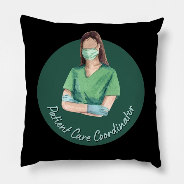 Patient Care Coordinator Medical Worker Pillow by Mish-Mash