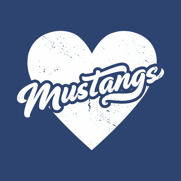 Vintage Mustangs School Spirit // High School Football Mascot // Go Mustangs by SLAG_Creative