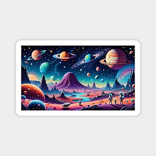 Cosmic Space Scene Magnet