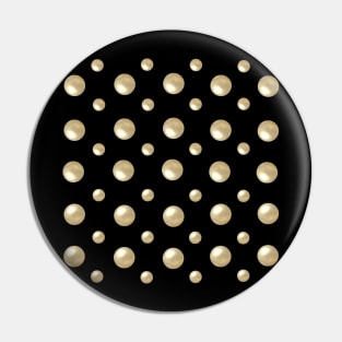 3-D Look Pearls on a Black Background Pin