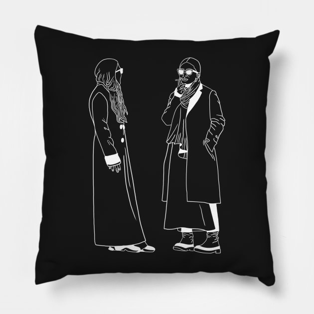 Olsen Twins Smoke Break II Pillow by motelgemini